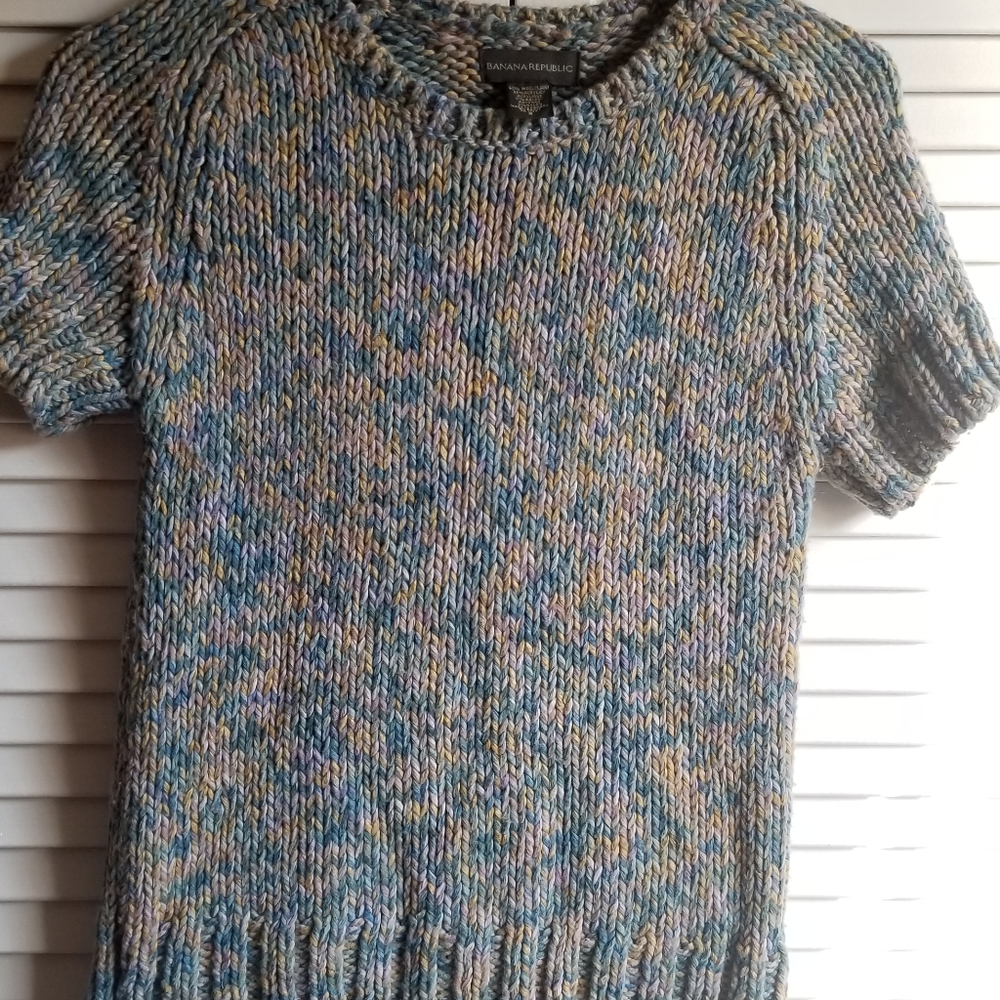 Vintage Banana Republic wool braidedstitch sweater - Picture 2 of 9